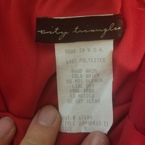 City Triangles Dresses - One shoulder City Triangles red dress City Triangles Dresses - One shoulder City Triangles red dress